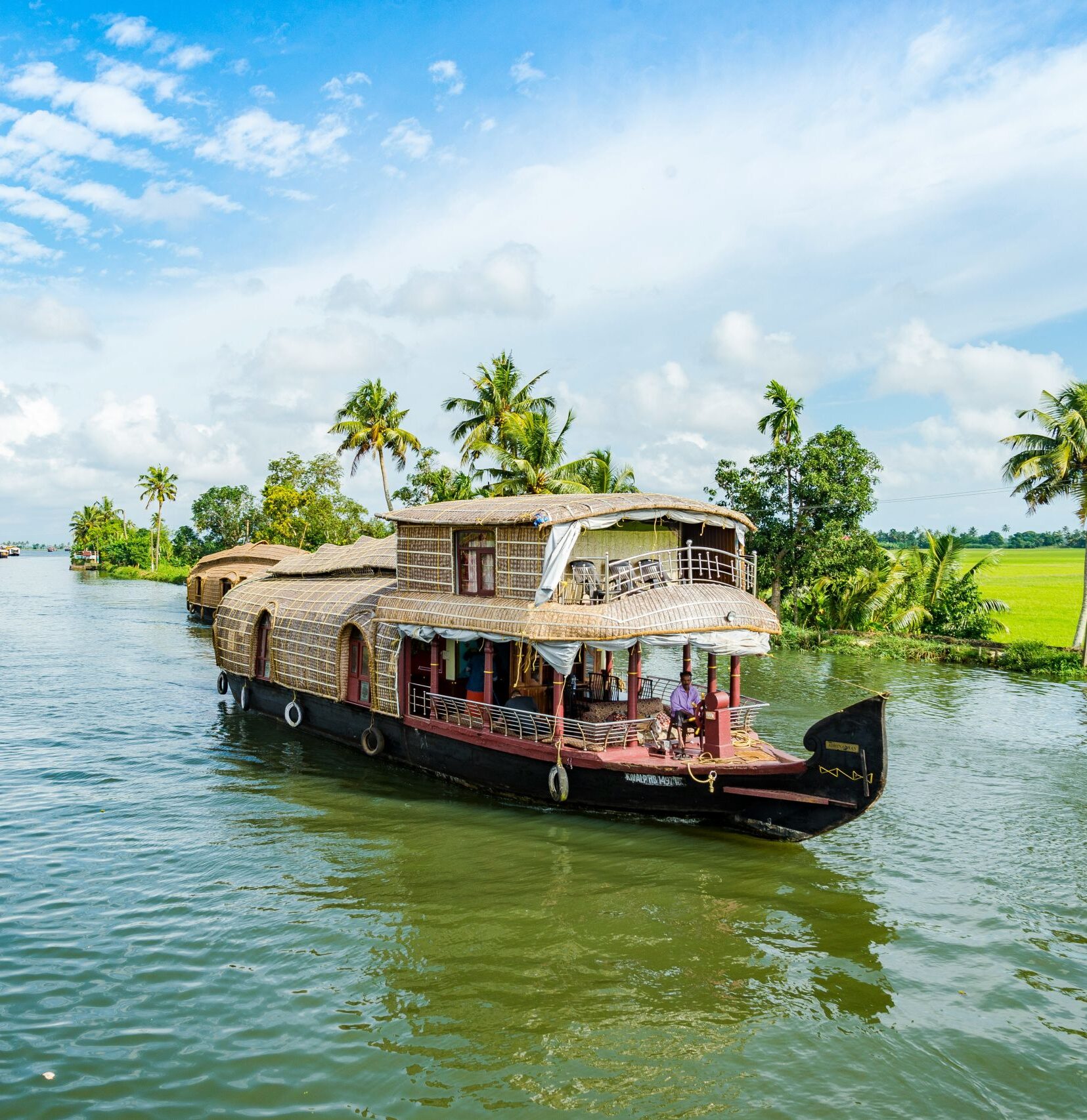 Kerala backwaters and tropical landscape