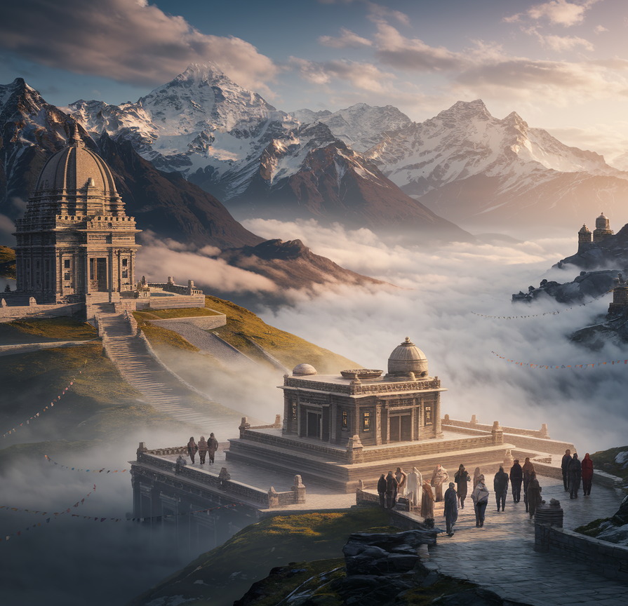 Himalayan landscape for Char Dham Yatra