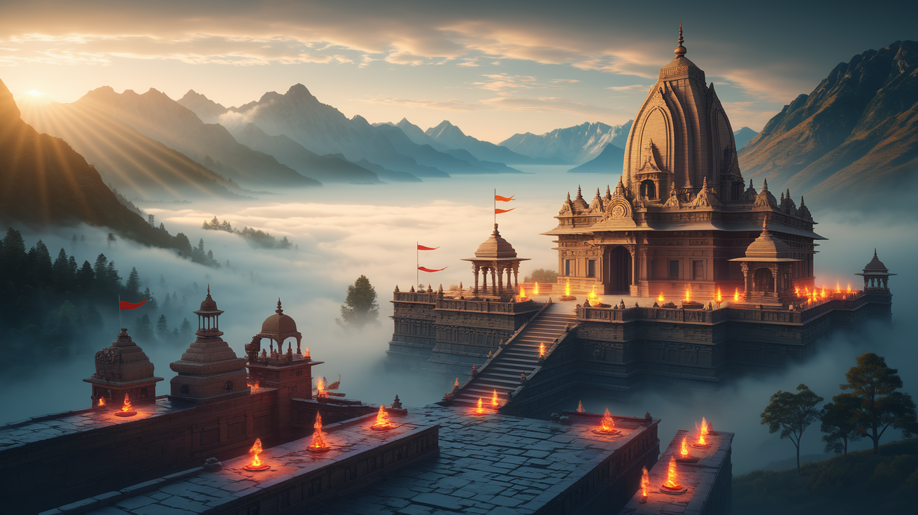 Sacred Indian temple and spiritual pilgrimage destination